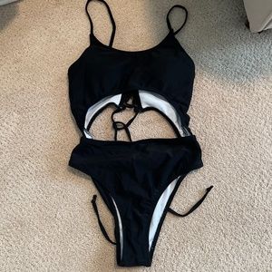 Black Cutout One Piece